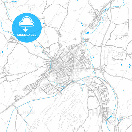 Sankt Veit an der Glan, Carinthia, Austria, city map with high quality roads.