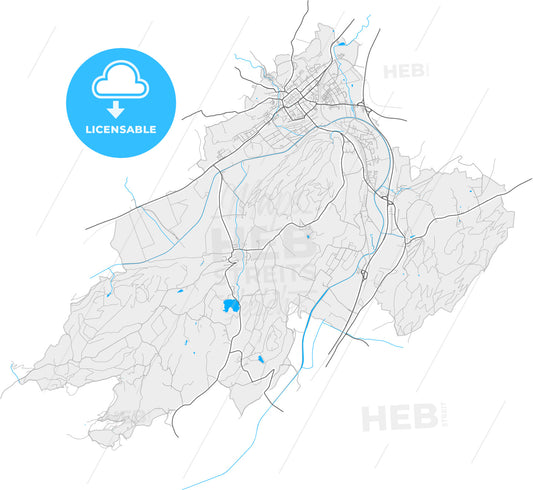 Sankt Veit an der Glan, Carinthia, Austria, high quality vector map