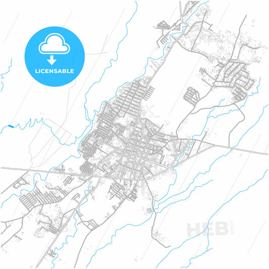 Santa Lucía Cotzumalguapa, Escuintla, Guatemala, city map with high quality roads.