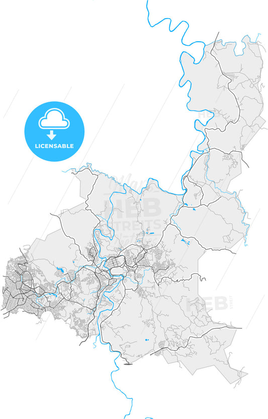 Santa Luzia, Brazil, high quality vector map