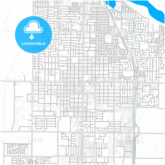 Santa Maria, California, United States, city map with high quality roads.