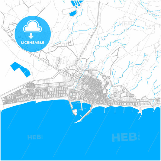 Santa Pola, Alicante, Spain, city map with high quality roads.