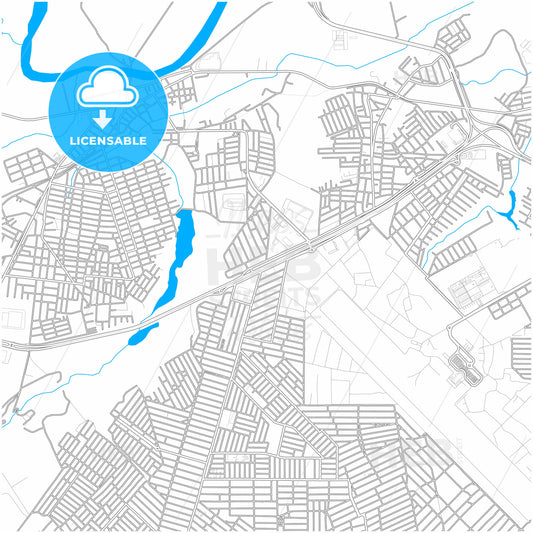 Santa Rita, Brazil, city map with high quality roads.