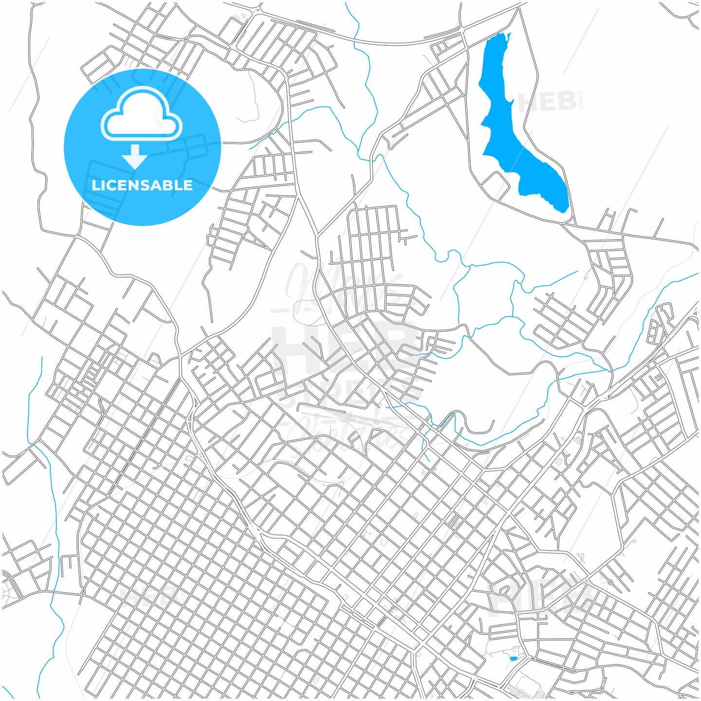 Santana do Livramento, Brazil, city map with high quality roads.