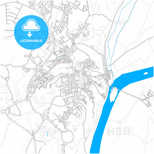 Santarém, Santarém, Portugal, city map with high quality roads.