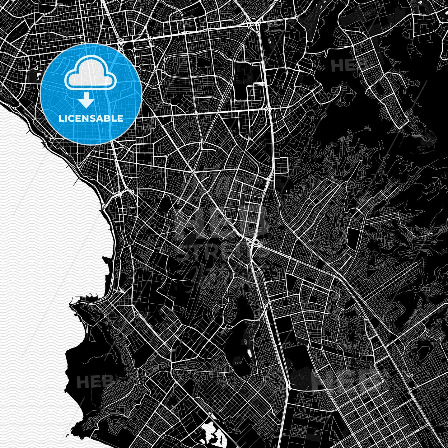 Santiago de Surco, Peru PDF map