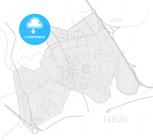 Santutxu, Bilbao, Spain, high quality vector map