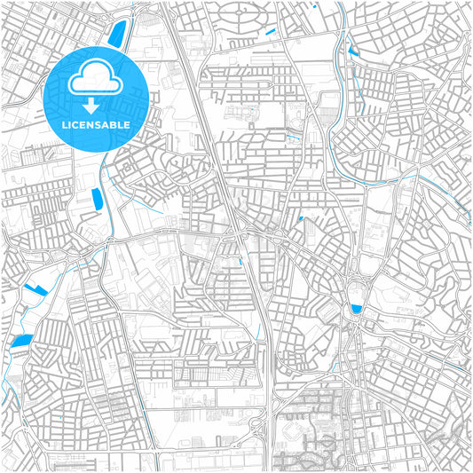 Sao Bernardo do Campo, Brazil, city map with high quality roads.