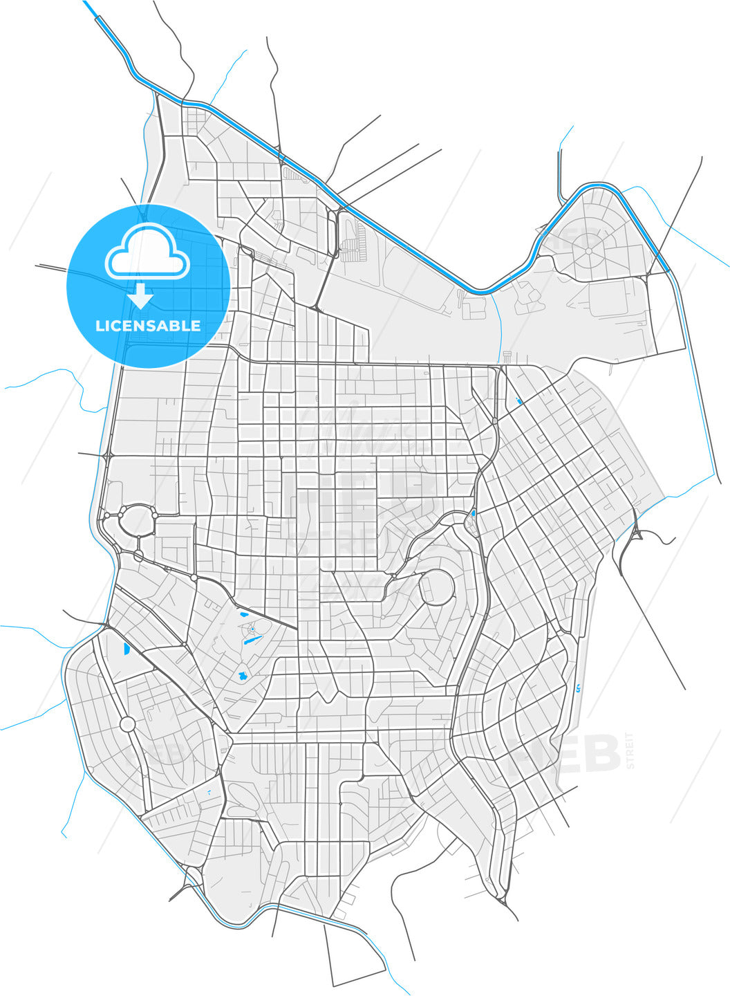 Sao Caetano do Sul, Brazil, high quality vector map