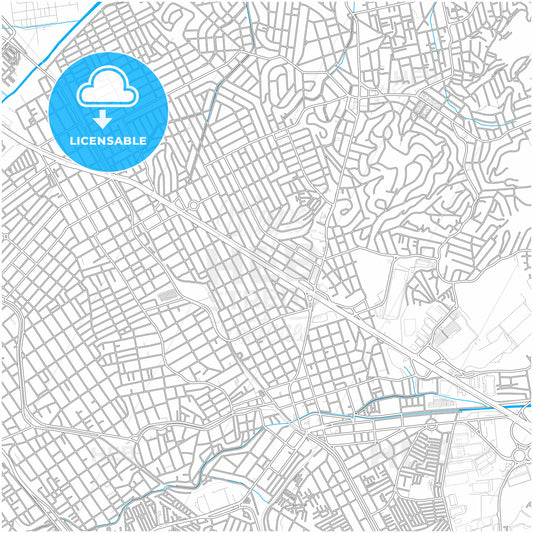 Sao Joao de Meriti, Brazil, city map with high quality roads.