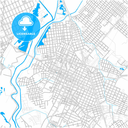 Sao Jose dos Pinhais, Brazil, city map with high quality roads.