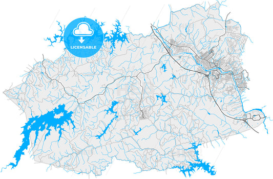 Sao Lourenco da Mata, Brazil, high quality vector map