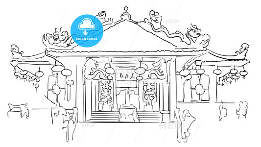 Saphan Hin Temple, Phuket Vacation Sketch – instant download