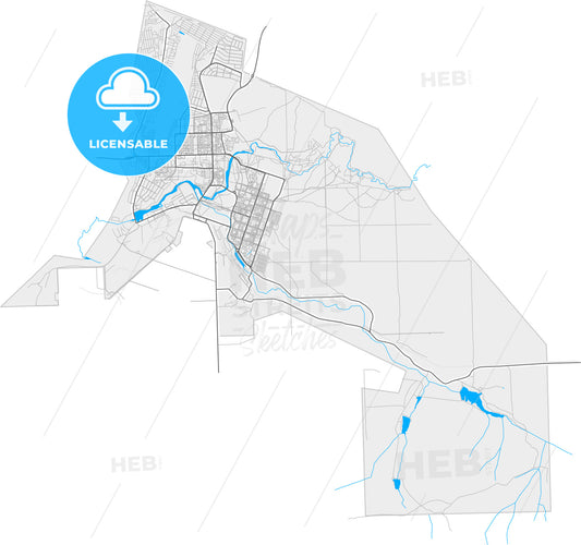 Sarov, Nizhny Novgorod Oblast, Russia, high quality vector map