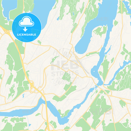 Sarpsborg, Norway Vector Map - Classic Colors