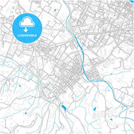 Scandicci, Tuscany, Italy, city map with high quality roads.