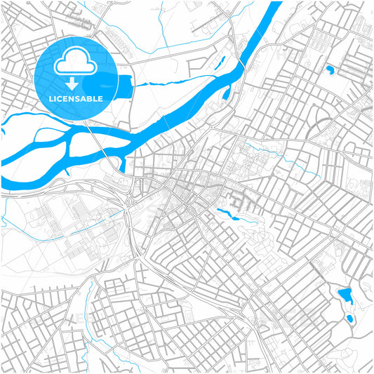 Schenectady, New York, United States, city map with high quality roads.