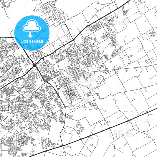 Schertz, Texas - Area Map - Light