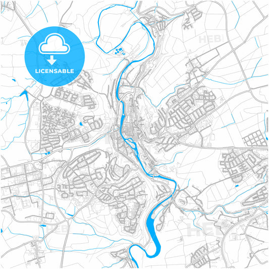 Schwabisch Hall, Baden-Wuerttemberg, Germany, city map with high quality roads.