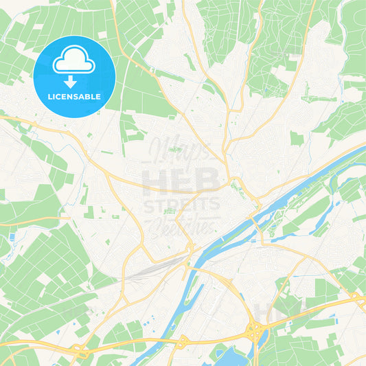 Schweinfurt, Germany Vector Map - Classic Colors