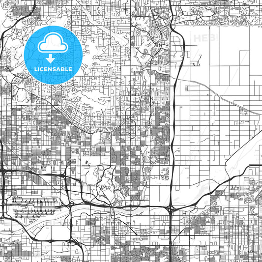 Scottsdale, Arizona - Area Map - Light