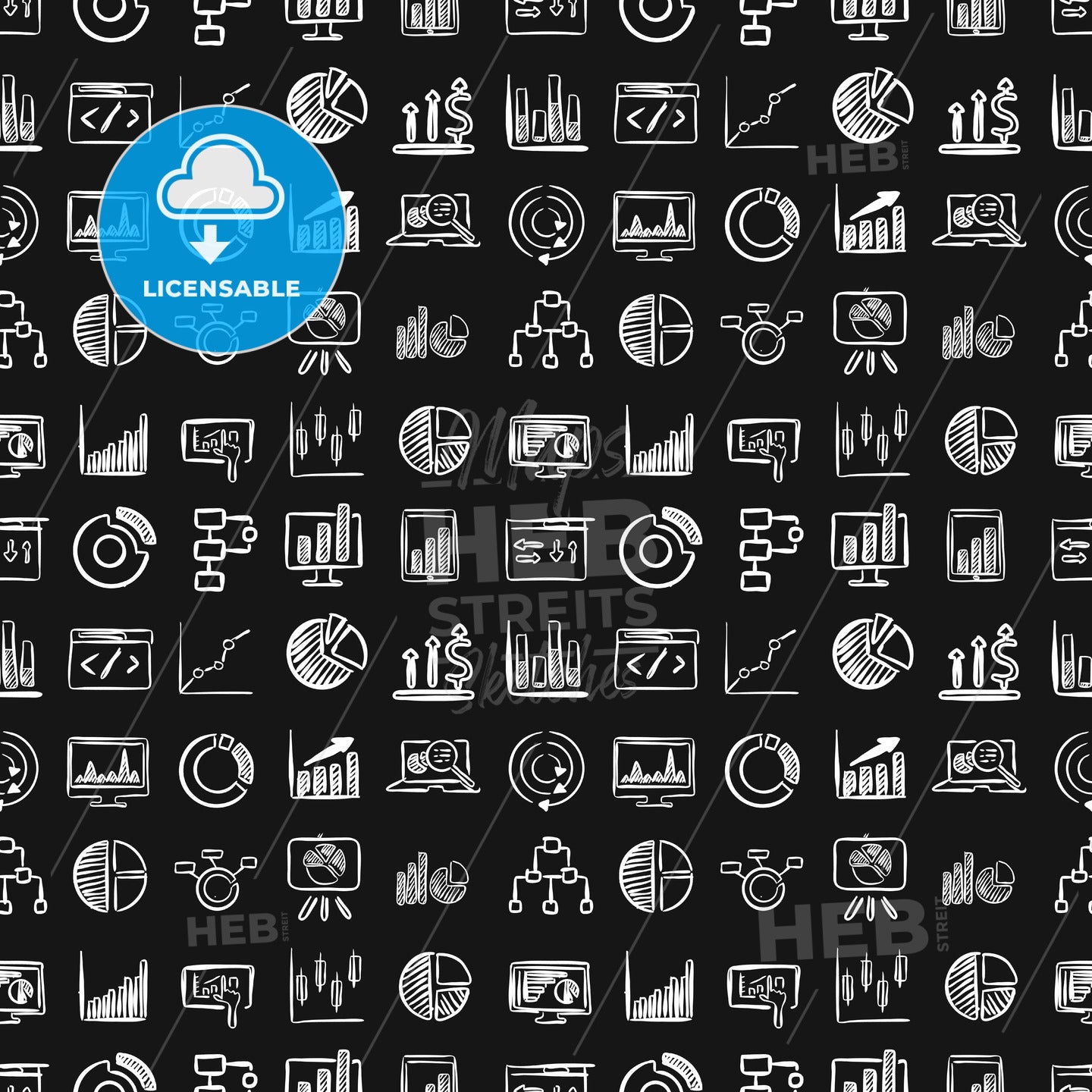 Seamless Business Background Charts – HEBSTREITS