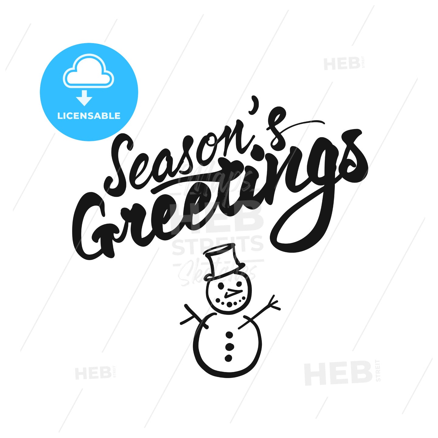 Seasons Greetings lettering – instant download