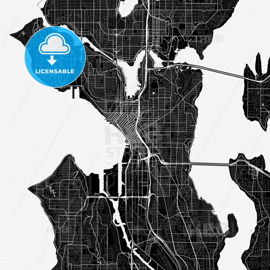 Seattle, Washington, United States, PDF map