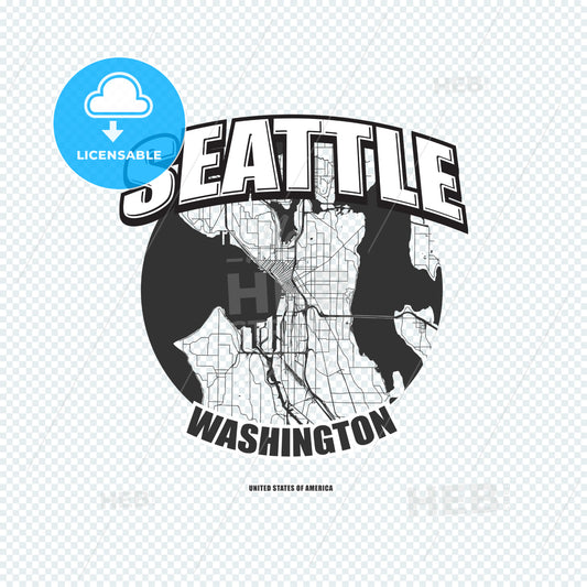 Seattle, Washington, logo artwork – instant download