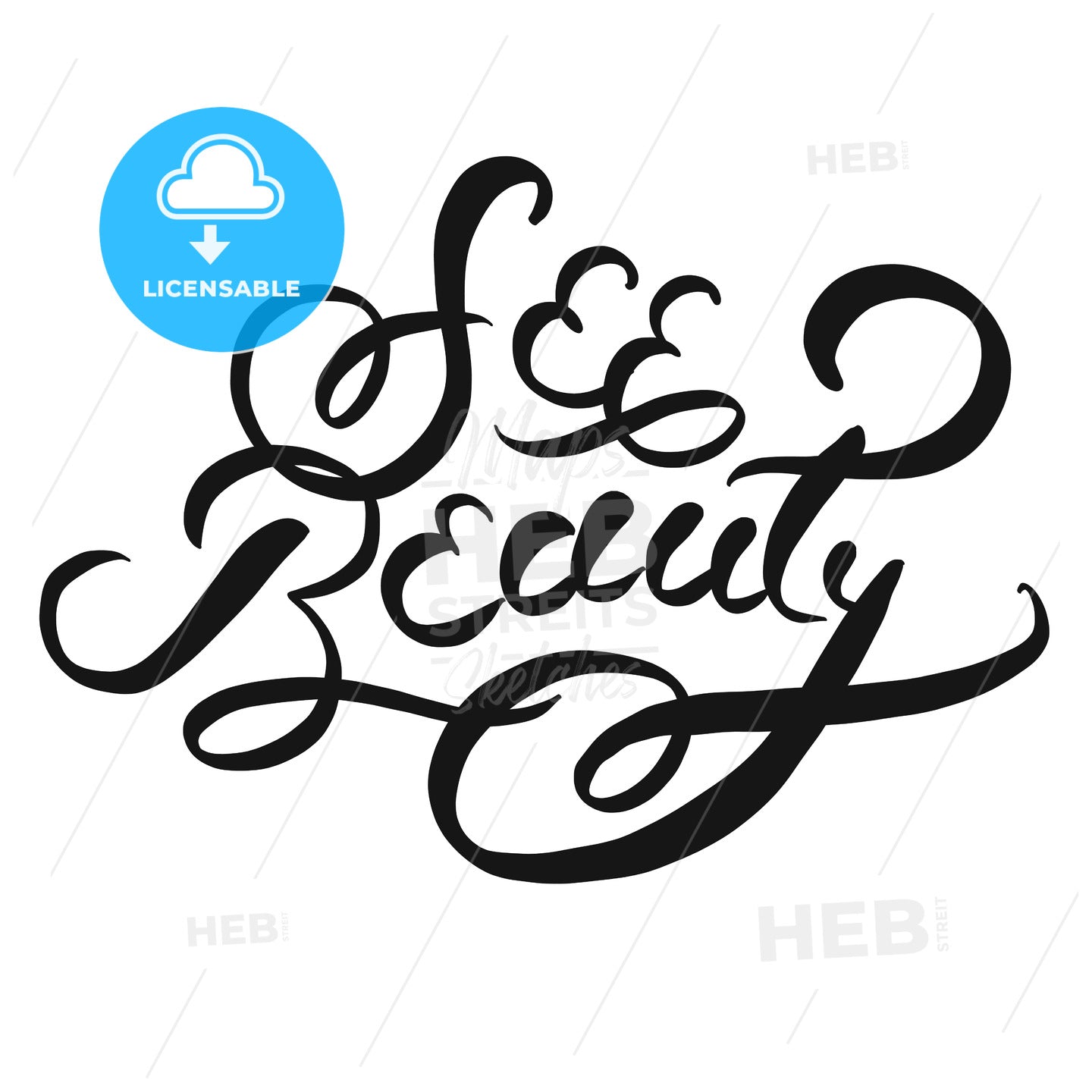 See beauty typographic Lettering Slogan – instant download