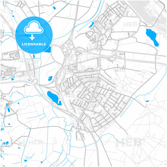 Seevetal, Lower Saxony, Germany, city map with high quality roads.