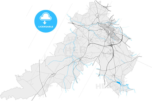 Segovia, Spain, high quality vector map