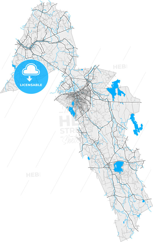 Seinäjoki, Finland, high quality vector map