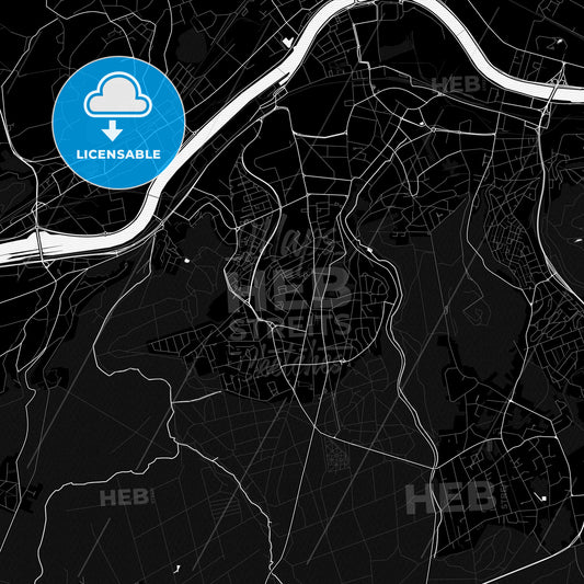 Seraing, Belgium PDF map