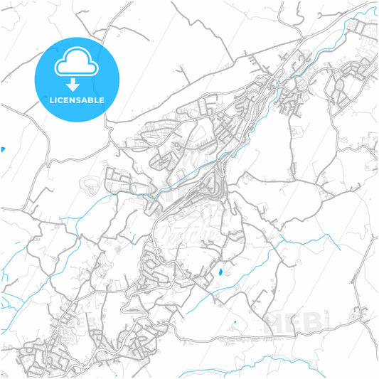 Serravalle, San Marino, city map with high quality roads.