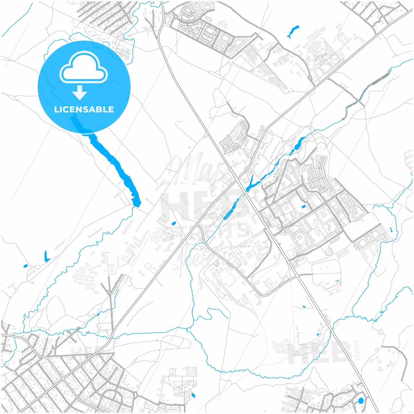 Sertolovo, Leningrad Oblast, Russia, city map with high quality roads.