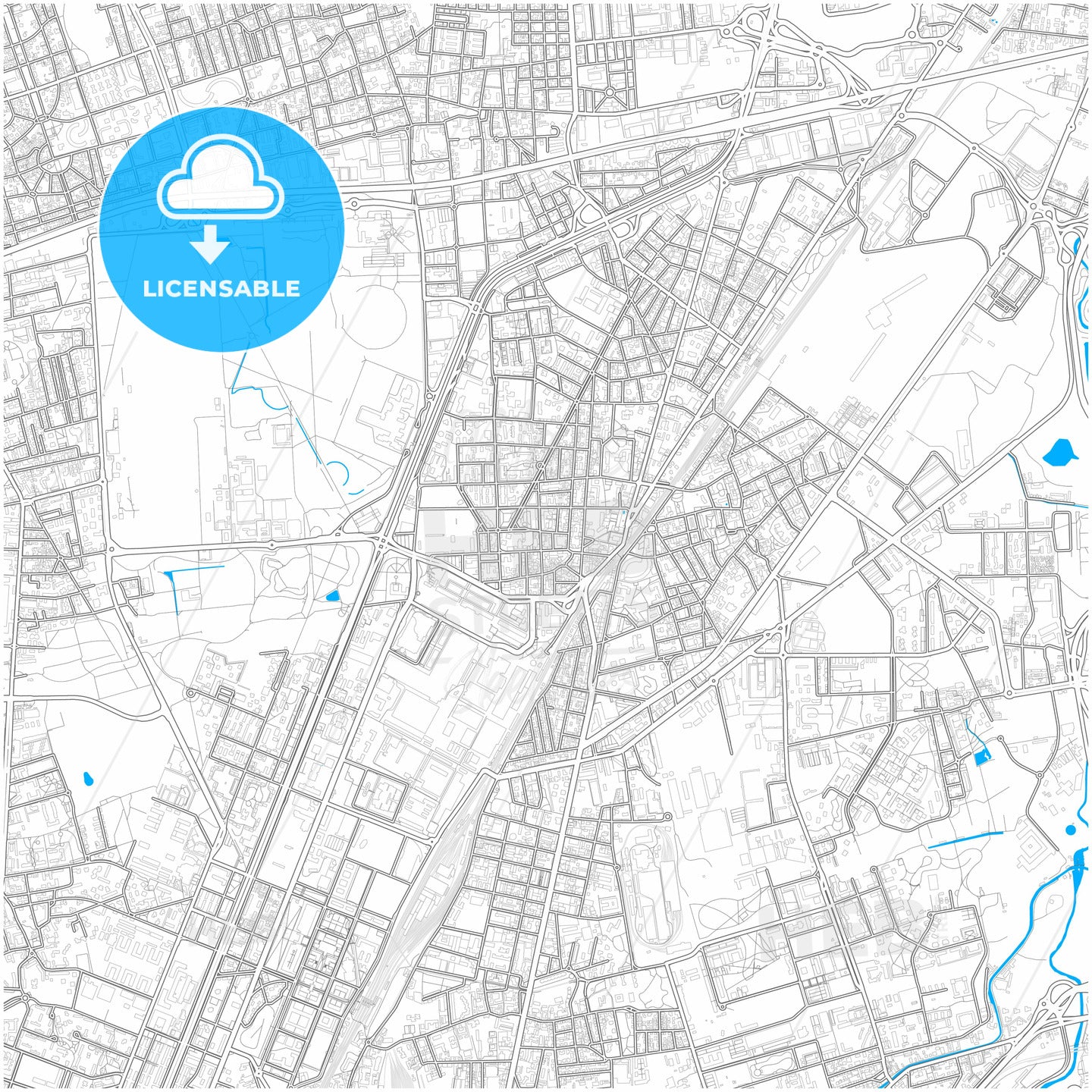 Sesto San Giovanni, Lombardy, Italy, city map with high quality roads.