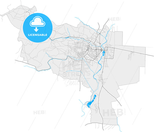 Sfântu Gheorghe, Covasna, Romania, high quality vector map