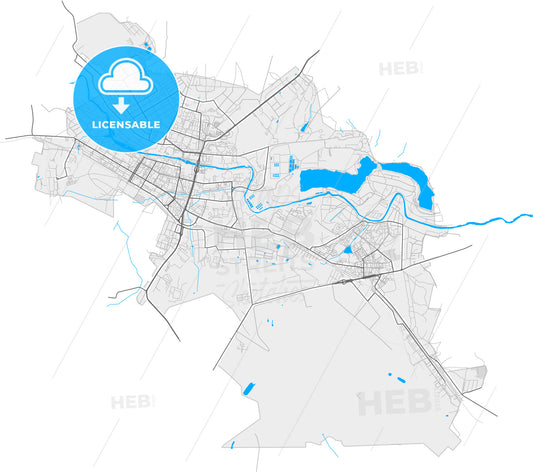 Shchyolkovo, Moscow Oblast, Russia, high quality vector map