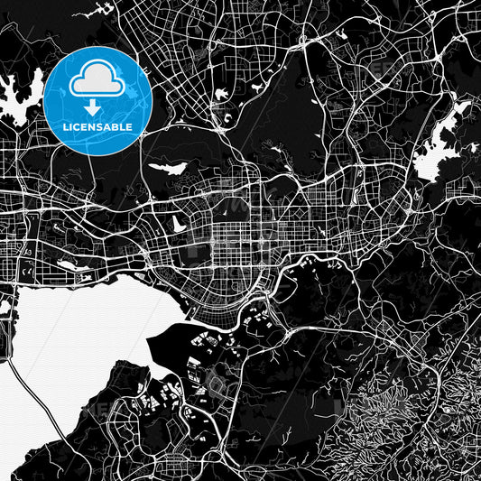 Shenzhen, China PDF map