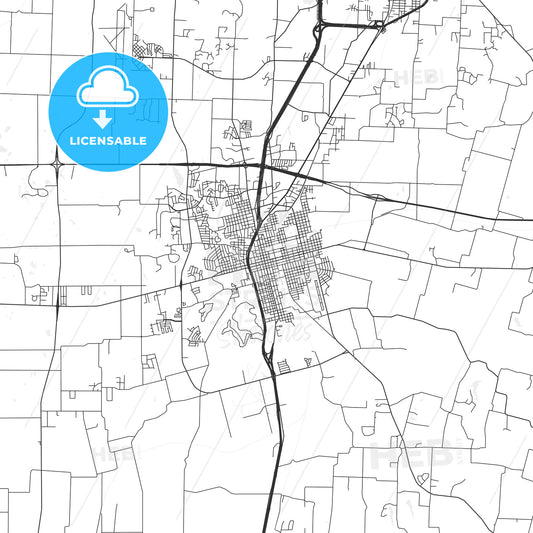 Sherman, Texas - Area Map - Light