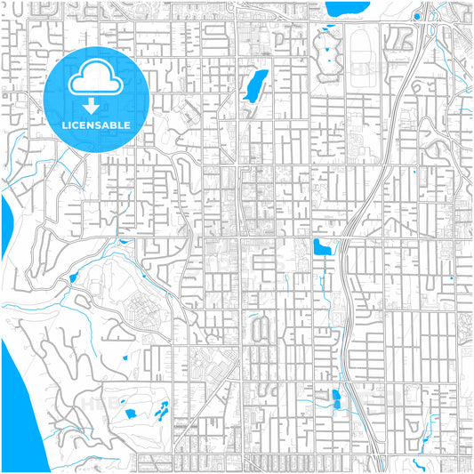 Shoreline, Washington, United States, city map with high quality roads.