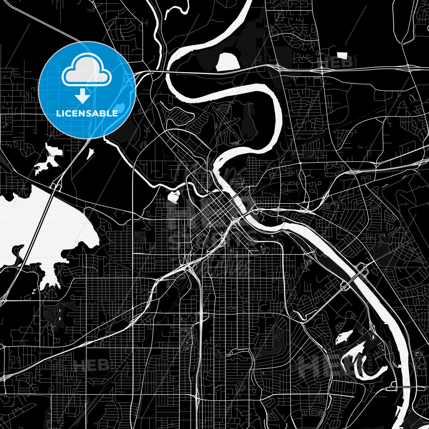 Shreveport, Louisiana, United States, PDF map