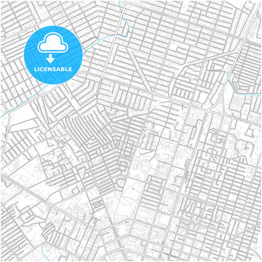 Shymkent, South Kazakhstan Region, Kazakhstan, city map with high quality roads.