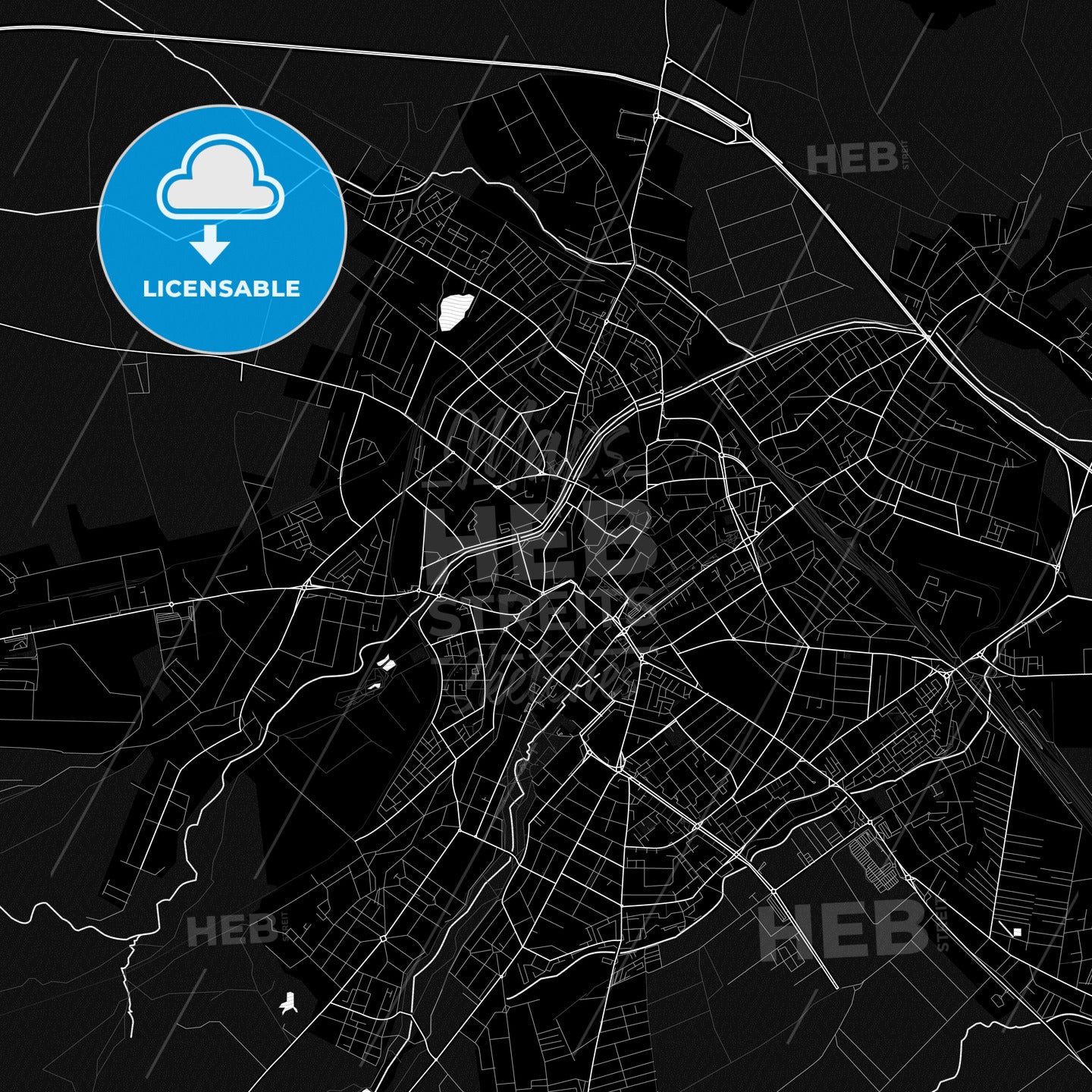 Sibiu, Romania PDF map