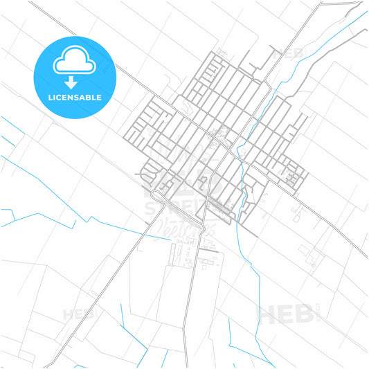 Šid, Srem, Serbia, city map with high quality roads.