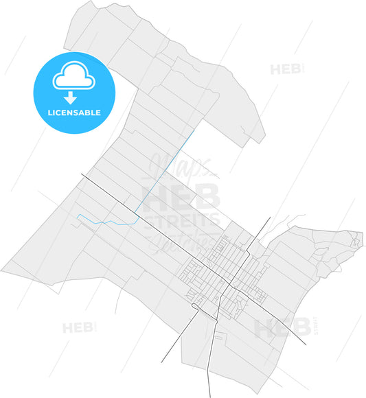 Šid, Srem, Serbia, high quality vector map