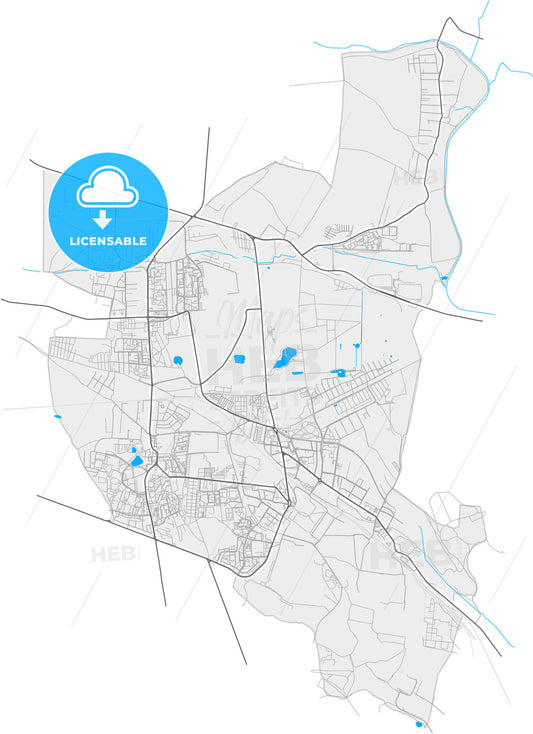 Siemianowice Śląskie, Silesian, Poland, high quality vector map