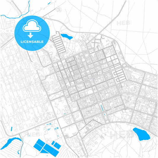 Sieverodonetsk, Luhansk Oblast, Ukraine, city map with high quality roads.