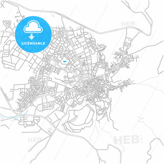 Siirt, Siirt, Turkey, city map with high quality roads.